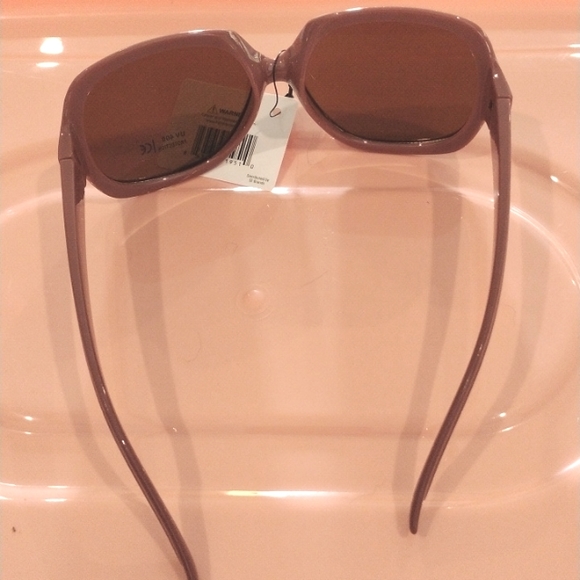 Sunglasses Dark Pinkish Brown Tan Oversized Round Square Full Rim - Picture 11 of 16